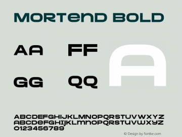 Mortend-Bold Version 1.000图片样张