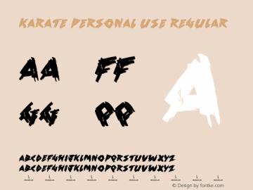 Karate Personal Use Version 1.00;June 21, 2021;FontCreator 12.0.0.2555 64-bit图片样张