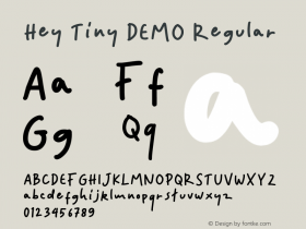 Hey Tiny DEMO Regular Version 1.000图片样张