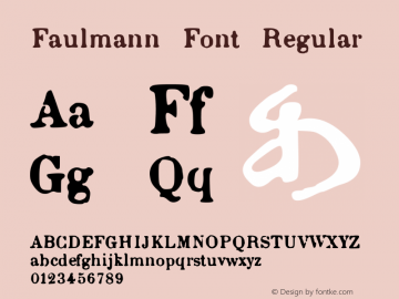 Faulmann Font Version 001.00图片样张