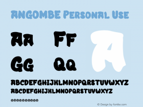 ANGOMBE Personal Use Version 1.004;Fontself Maker 3.5.7图片样张