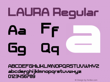 LAURA Version 1.00;September 30, 2021;FontCreator 12.0.0.2563 64-bit图片样张