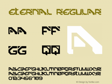 eternal Version 1.00;October 9, 2021;FontCreator 12.0.0.2525 64-bit图片样张