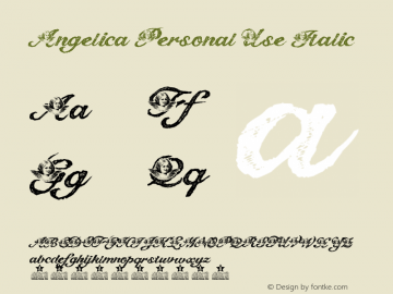 Angelica Personal Use Italic Version 1.000图片样张