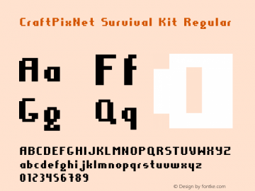 CraftPixNet Survival Kit Version 1.00;December 20, 2019;FontCreator 11.5.0.2430 64-bit图片样张