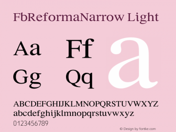 FbReformaNarrow-Light Version 1.00图片样张