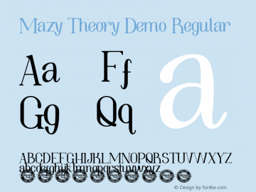 Mazy Theory Demo Version 1.002;Fontself Maker 3.5.7图片样张