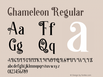 Chameleon Version 1.00;October 15, 2021;FontCreator 12.0.0.2563 64-bit图片样张