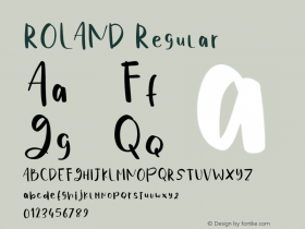 ROLAND-Regular Version 1.001;Fontself Maker 3.5.4图片样张