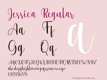 Jessica Version 1.00;November 15, 2021;FontCreator 12.0.0.2545 64-bit图片样张