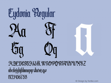 Cydonia Regular Version 1.000图片样张
