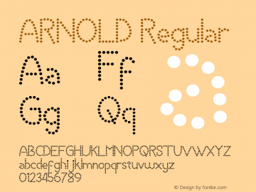 ARNOLD Version 1.00;November 8, 2021;FontCreator 12.0.0.2563 64-bit图片样张