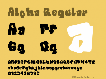 Alpha Version 1.00;November 9, 2021;FontCreator 12.0.0.2563 64-bit图片样张