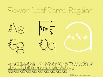 Flower Leaf Demo Version 1.001;Fontself Maker 3.5.7图片样张