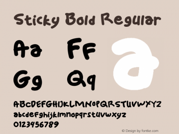 Sticky Bold Regular Version 1.000图片样张