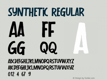Synthetic Version 1.00;January 18, 2022;FontCreator 13.0.0.2683 64-bit图片样张