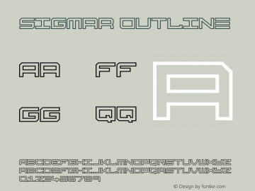 Sigmar Outline Version 1.00;January 18, 2022;FontCreator 12.0.0.2567 64-bit图片样张