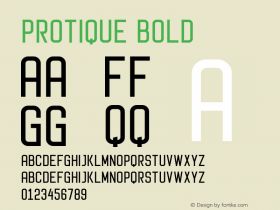 Protique Bold Version 1.00;February 22, 2022;FontCreator 13.0.0.2683 32-bit图片样张