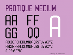 Protique Medium Version 1.00;February 22, 2022;FontCreator 13.0.0.2683 32-bit图片样张