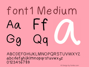 font1 Version 001.000图片样张