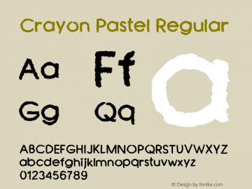 Crayon Pastel Version 1.00;March 3, 2022;FontCreator 12.0.0.2525 64-bit图片样张