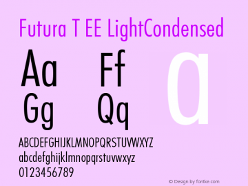 Futura T EE LightCondensed Version 001.004图片样张