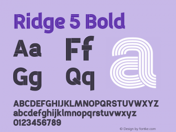Ridge 5 Bold Version 1.002;FEAKit 1.0图片样张
