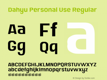 DahyuRegular Version 1.002;Fontself Maker 3.5.7图片样张