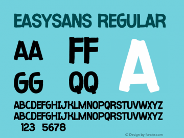 Easysans Version 1.00;November 6, 2021;FontCreator 13.0.0.2683 64-bit图片样张