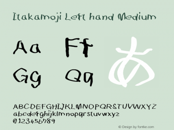 Itakamoji Left hand Version 001.000图片样张