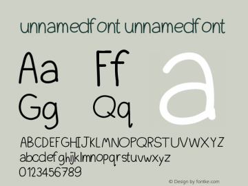 unnamedfont Version 001.000图片样张