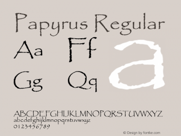 Papyrus Regular Version 1.00图片样张