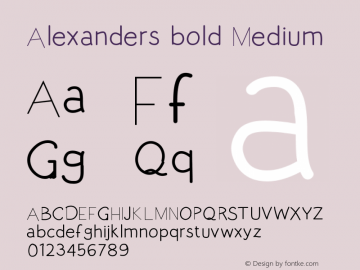 Alexanders bold Version 001.000图片样张