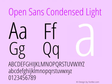 Open Sans Condensed Light Version 1.10图片样张