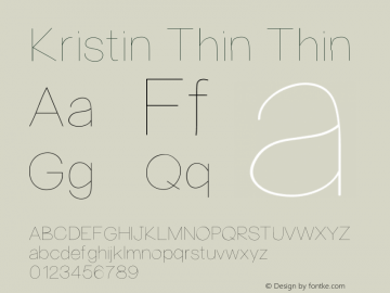 Kristin Thin Version 001.000图片样张