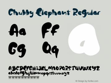 Chubby Elephant Version 1.012;Fontself Maker 3.5.7图片样张