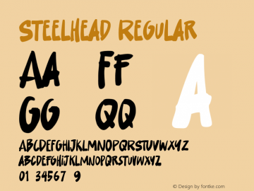 Steelhead Version 1.00;November 6, 2021;FontCreator 13.0.0.2683 64-bit图片样张