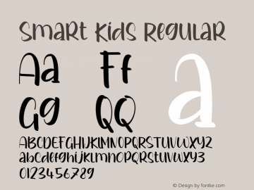 Smart Kids Version 1.001;Fontself Maker 3.5.7图片样张