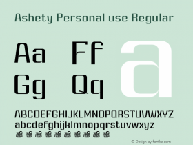 AshetyPersonaluse-Regular Version 1.000图片样张