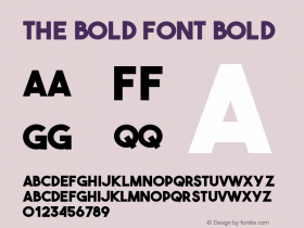 TheBoldFont-Bold Version 1.000图片样张
