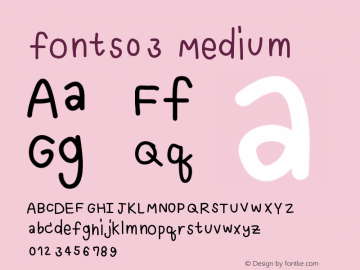 fonts03 Version 001.000图片样张