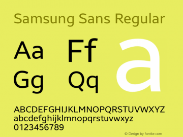 Samsung Sans Version 1.101; Android;  build 20151103图片样张