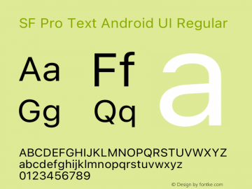 SF Pro Text Android UI Regular Version 17.1d1e1图片样张