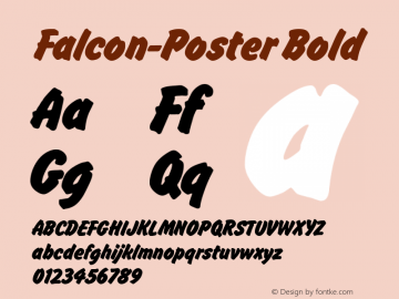 Falcon-Poster Bold Version 1.0 08-10-2002图片样张