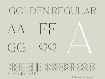 GOLDEN Version 1.00;May 17, 2022;FontCreator 13.0.0.2680 64-bit图片样张