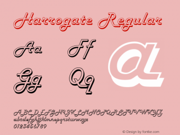 Harrogate Regular Version 1.0 08-10-2002图片样张