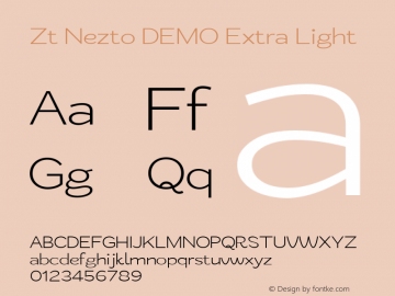 Zt Nezto DEMO Extra Light Version 1.000图片样张