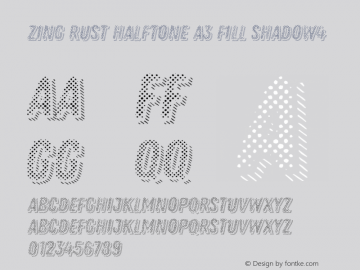 Zing Rust Halftone A3 Fill Shadow4 Version 1.000;PS 001.000;hotconv 1.0.88;makeotf.lib2.5.64775图片样张