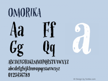 ☞OMORIKA Version 1.000 2016 initial release; ttfautohint (v0.95) -d;com.myfonts.easy.posterizer-kg.omorika.regular.wfkit2.version.4xdZ图片样张