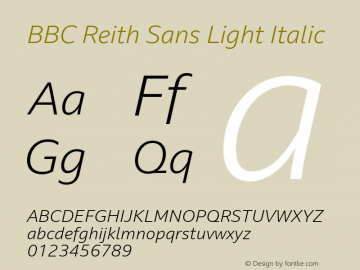 BBC Reith Sans Light Italic Version 2.300图片样张